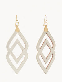 Deco Drama Leather Earrings Gold