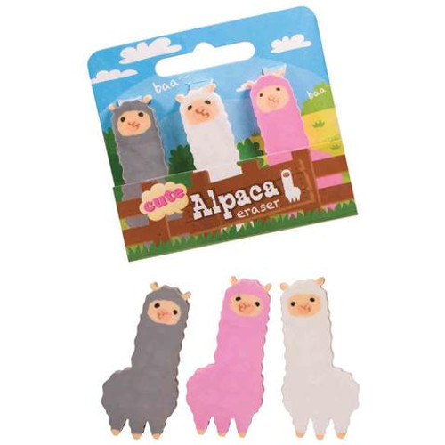 Alpaca Eraser Set