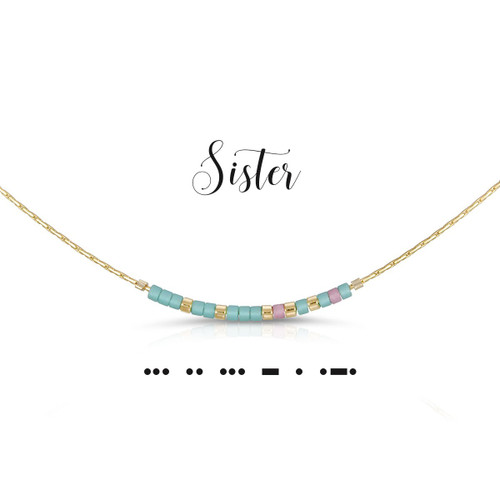 Sister Morse Code Necklace