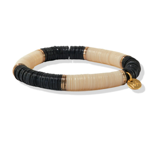 Ivory & Gold Sequin Stretch Bracelet