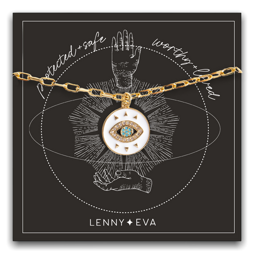 Celestial Necklace-Evil Eye, White