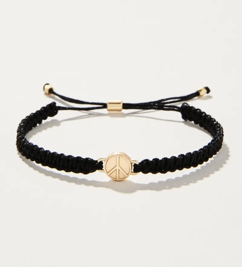 Black Peace Friendship Bracelet