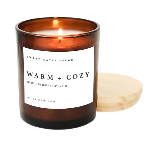 Warm + Cozy Amber Soy 11 oz Candle