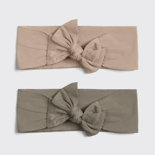 Cotton Adjustable Headband 2 pc Set Eucalyptus