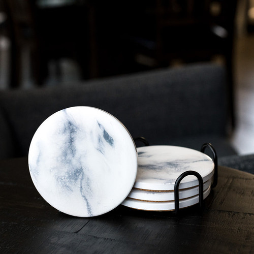 Ceramic Resin Coasters- Marble