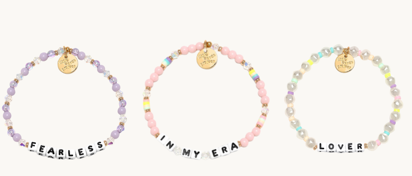 Be Happy - Lucky Symbols Bracelet  White Beaded Bracelet – Little Words  Project