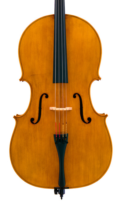 Cello, Snow Per Caso, Montagnana Model. Front view.