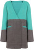 Green and Grey Knitted Overcoat 