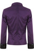 Purple Contrast Cuff Long Sleeved Blazer