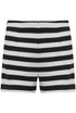 Black Cream Stripe Shorts