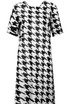 Dog Tooth Print Shift Dress - 3 Colours