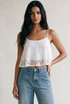 Crochet Lined Cami Tops - 2 Colours