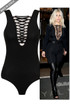 Front Tie Bodysuit - 6 Colours