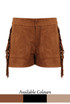 Faux Suede Fringe Shorts - 3 Colours