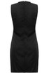 Black Lace Up Detail Bodycon Dress