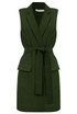 Tailored Double Breast Belted Gilet