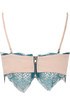 Blue Contrast Blush Eyelash Lace Bralet