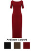 Block Colour Side Slit Midi Dress - 3 Colours