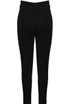 Black Front V Cut High Waisted Trouser