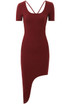 Asymmetric Short Sleeve Bodycon Dress - 5 Colours