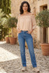 Lace Textured 3/4 Sleeve Tops - 4 Colours