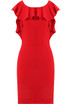 Frill Trim Tight Stretch Fit Dress - 3 Colours