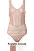sheer lace Sleeveless Bodysuit 