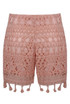 Lace Insert Side Zip Up Shorts - 3 Colours