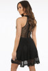 Lace Insert Front Cut Out Day Dress - 2 Colours