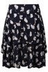 Navy Floral Layered Skirt