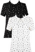 Polka Dot Peter Pan Collared Tops - 2 Colours