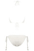 White Crochet Halter-neck Bikini Set 