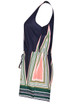 Navy Printed Crossover Sleeveless Playsuit