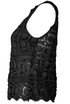 Crochet Mesh Insert Sleeveless Top - 3 Colours