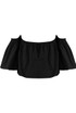 Elasticated Off Shoulder Crop Top - 4 Colours
