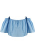 Elasticated Off Shoulder Crop Top - 4 Colours