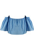 Elasticated Off Shoulder Crop Top - 4 Colours