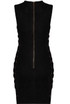 Black Suede Lace Tie Up Bodycon Dress