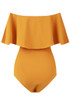 Off Shoulder Frill Bodysuit  -  5 Colours