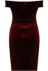 Velvet Textured Off The Shoulder Bodycon Dress - 4 Colours