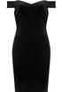 Velvet Textured Off The Shoulder Bodycon Dress - 4 Colours