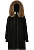 Longline Bomber Jacket With Fur Trim- 2 Colours