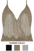 Cross Over Glittered Cami Tops