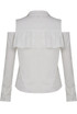Frill Cold Shoulder Long Sleeve Shirt - 5 Colours