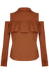 Frill Cold Shoulder Long Sleeve Shirt - 5 Colours