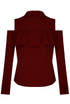 Frill Cold Shoulder Long Sleeve Shirt - 5 Colours
