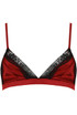 Satin Bra With Lace Trim