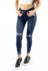 Blue Frayed Knees & Ankles Jeans