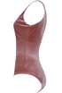 Velvet Front Cut Out Bodysuit  -  4 Colours