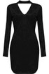 Velvet Choker Neck Bodycon Dress - 3 Colours